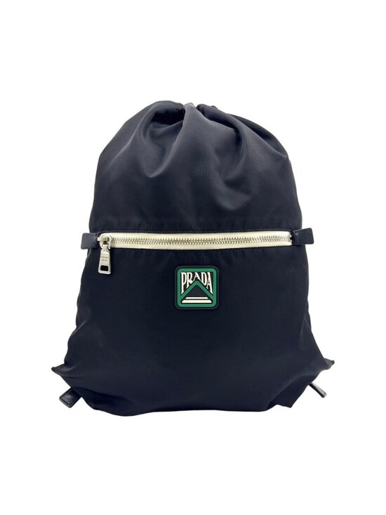 Prada Tessuto Leather Nylon Black Backpack Silver main image 7